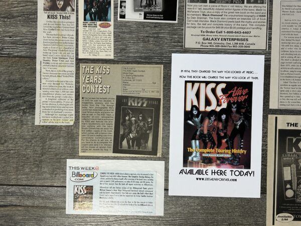 KISS Ad Advert Clippings Book 15pc Lot Alive Forever Vintage Kiss Aucoin Era - Image 3