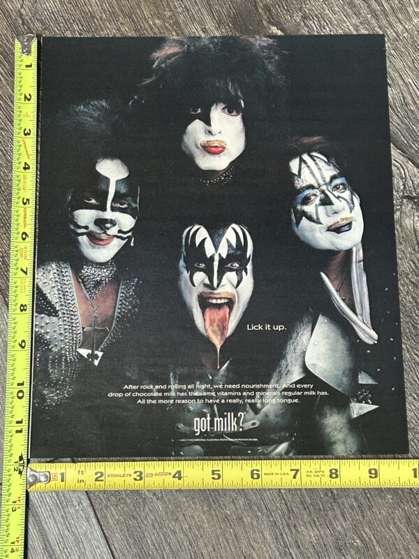 KISS Ad Advert Got Milk 1999 Vintage Kiss Gene Simmons Ace Frehley Paul Peter