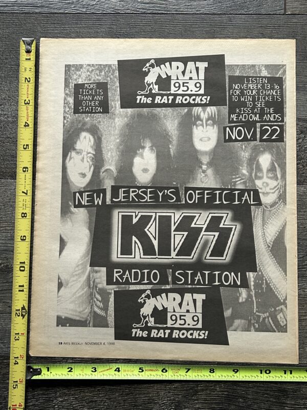 KISS Concert Ad Advert Psycho Circus Tour Win NJ Tickets WRAT 95.9 Vintage Kiss