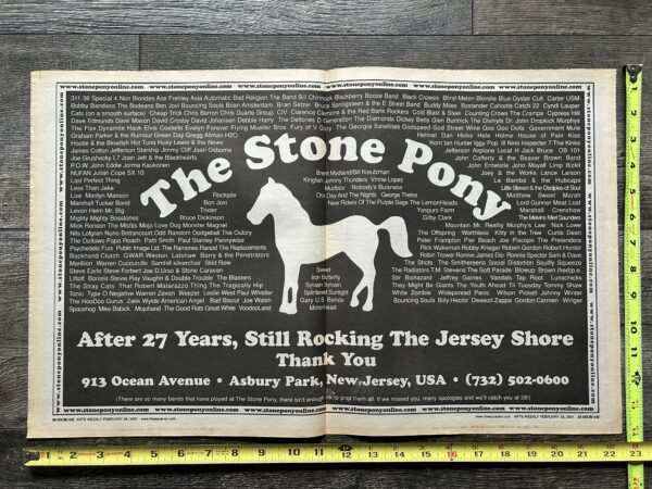 KISS Ad Advert Poster Stone Pony NJ 2001 Ace Frehley Paul Stanley Vintage Kiss