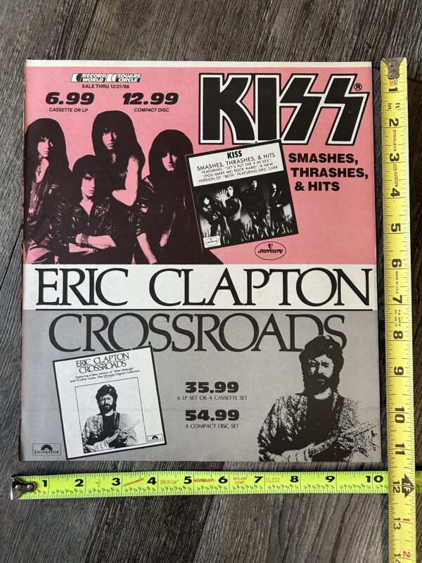 KISS Ad Advert Smashes Thrashes & Hits Vinyl CD Cassette 1988 Vintage Kiss Carr