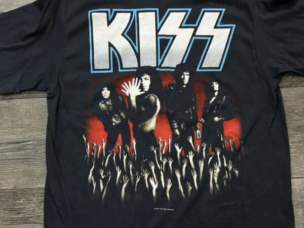 KISS Vintage T-Shirt Smashes Thrashes & Hits Live Tour '89 XL Vintage Kiss Carr - Image 2