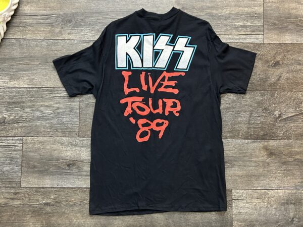 KISS Vintage T-Shirt Smashes Thrashes & Hits Live Tour '89 XL Vintage Kiss Carr - Image 5