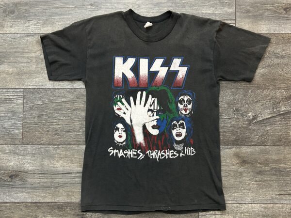 KISS Vintage T-Shirt Smashes Thrashes & Hits 1974 Faces Ace 1978 Creatures Night