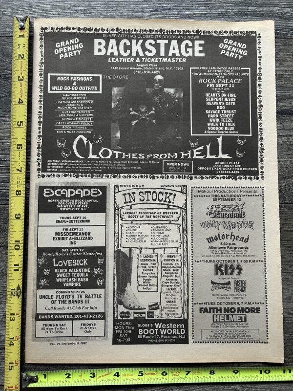 KISS Concert Ad Advert Revenge Tour 1992 Allentown Fairgrounds PA Vintage Kiss - Image 2