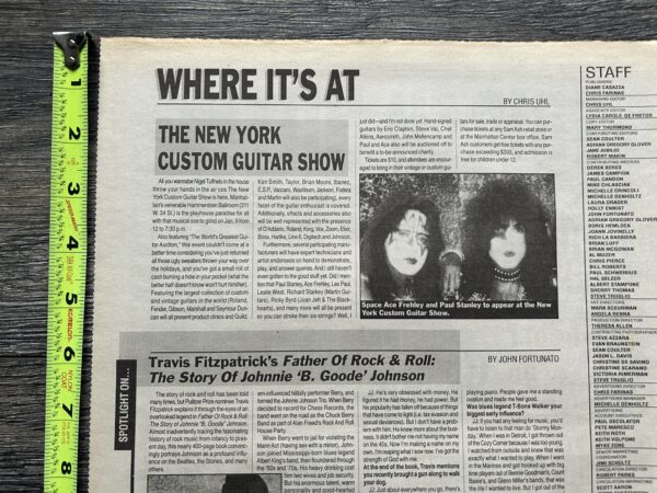 KISS Ad Advert Paul Stanley Ace Frehley 2000 NY Guitar Show Lot Vintage Kiss - Image 3