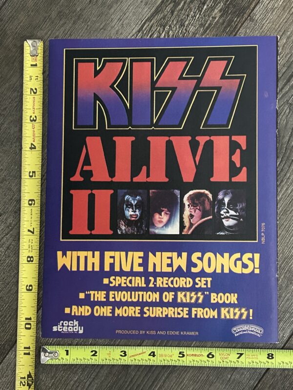 KISS Ad Advert Alive 2 Album Vinyl Record Set NBLP7076 USA Vintage Kiss Aucoin A