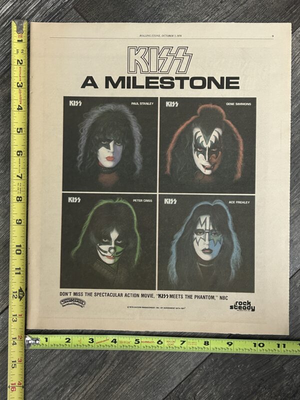 KISS Ad Advert 1978 Solo Albums A Milestone Vintage Kiss Aucoin 11.5x13.5