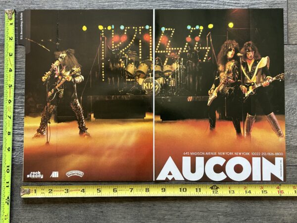 KISS Ad Advert Rock And Roll Over Love Em Leave Vintage Kiss Aucoin Management