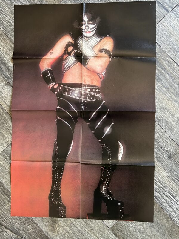 KISS Poster Centerfold PETER CRISS Love Gun Cube Vintage Kiss Aucoin 20x31