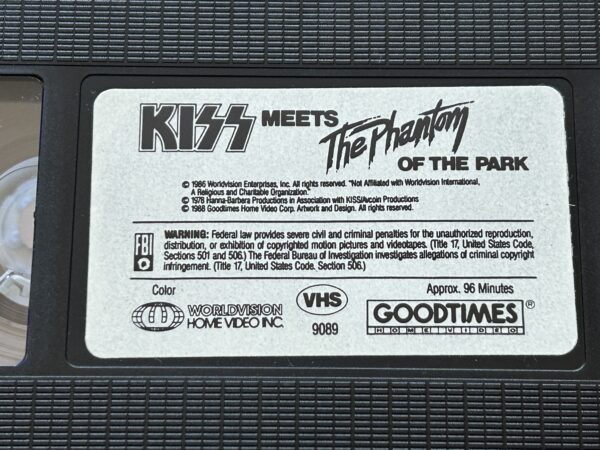 KISS VHS Video Tape Kiss Meets The Phantom Movie 1988 USA Vintage Kiss Aucoin - Image 2