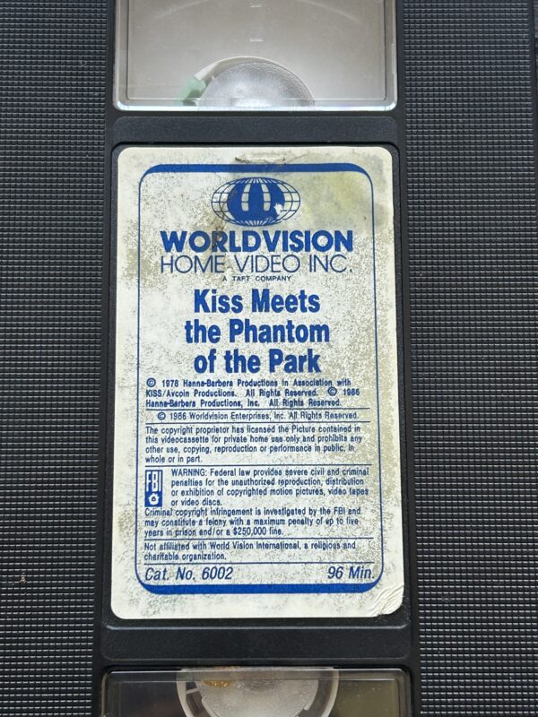 KISS VHS Video Tape Kiss Meets The Phantom CLAMSHELL CASE Vintage Kiss Aucoin - Image 2