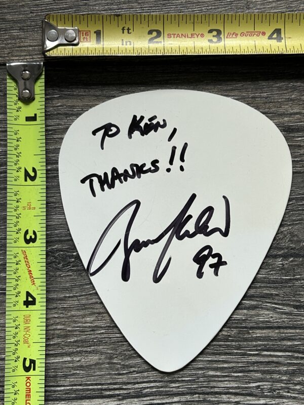 KISS Guitar Pick Large BRUCE KULICK Signed Autograph I Walk Alone Vintage Kiss - Image 3