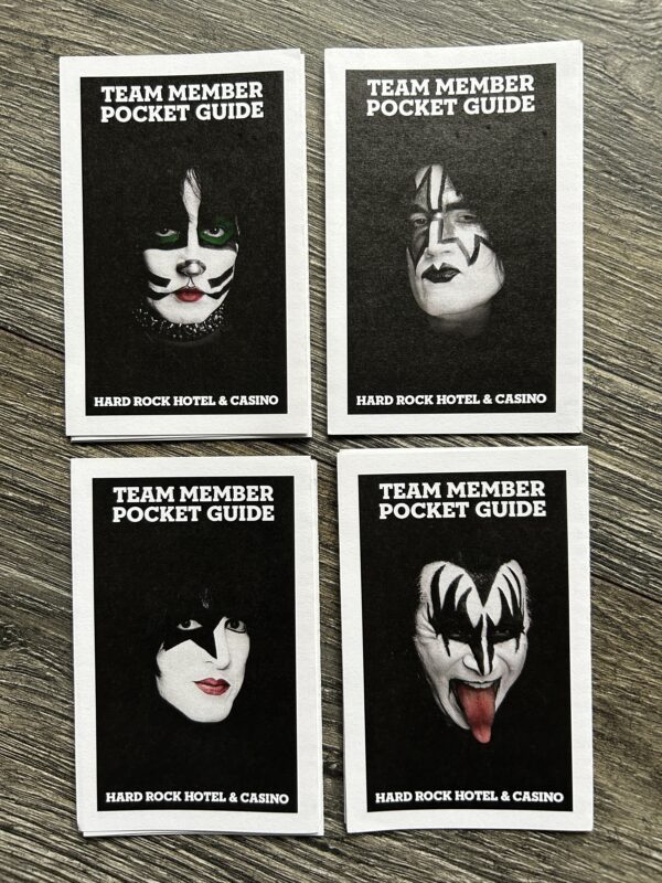 KISS Las Vegas Concert Residency Promo Hard Rock Pocket Guide 4pc Set 2014