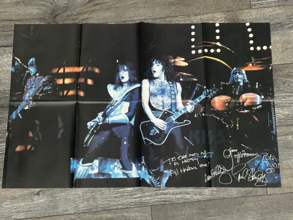 KISS Poster Centerfold Alive 2 Concert Tour Halloween Vintage Kiss Aucoin 20x31