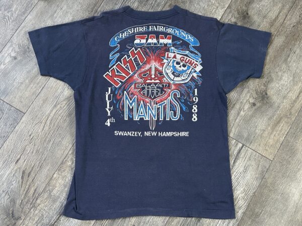 Kiss Vintage Concert T-Shirt Crazy Nights Tour New Hampshire 1988 Vintage Kiss - Image 3