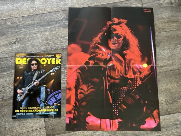 KISS Fanzine Magazine Destroyer #59 Oct 2024 Insert Poster Gene & Ace 1976