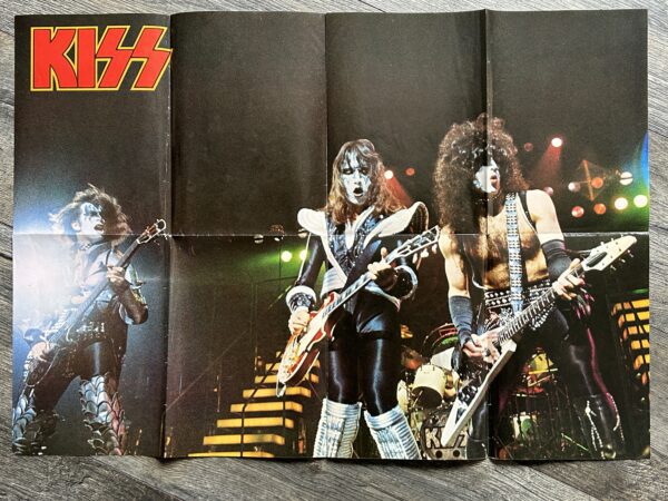 KISS Poster Centerfold Rock And Roll Over Tour Japan Vintage Kiss Aucoin 19x27