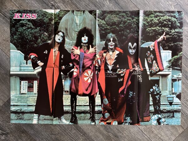 KISS Poster Centerfold Rock And Roll Over Kimono Japan Vintage Kiss Aucoin 21x31