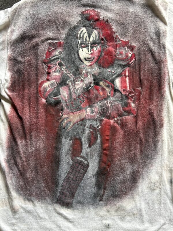 Kiss Vintage T-Shirt GENE SIMMONS Creatures Of The Night Fan Art Vintage Kiss - Image 2