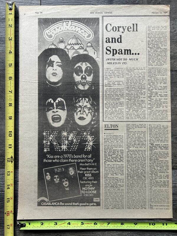 KISS Ad Advert Debut Album EMI UK Nothin' To Lose Single Vintage Kiss Aucoin