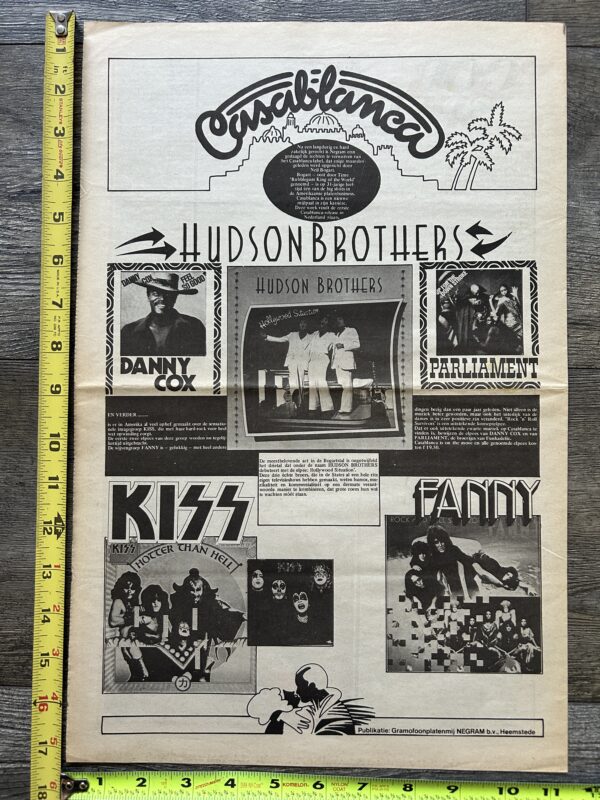 KISS Ad Advert Poster Hotter Than Hell Netherlands Vintage Kiss Aucoin 11x17