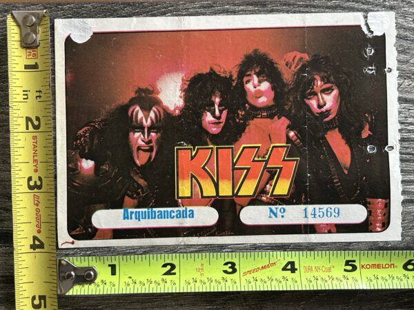 KISS FULL TICKET STUB Brazil 1983 Creatures Of The Night Tour Vintage Kiss