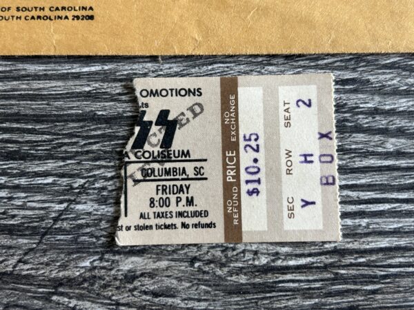 KISS TICKET STUB SouthCarolina 1/6 1978 Alive 2 Concert Tour Vintage Kiss Aucoin - Image 2