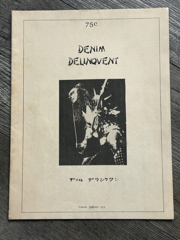 KISS Fanzine Magazine Denim Deliquent #6 1975 Gene Simmons Vintage Kiss Aucoin