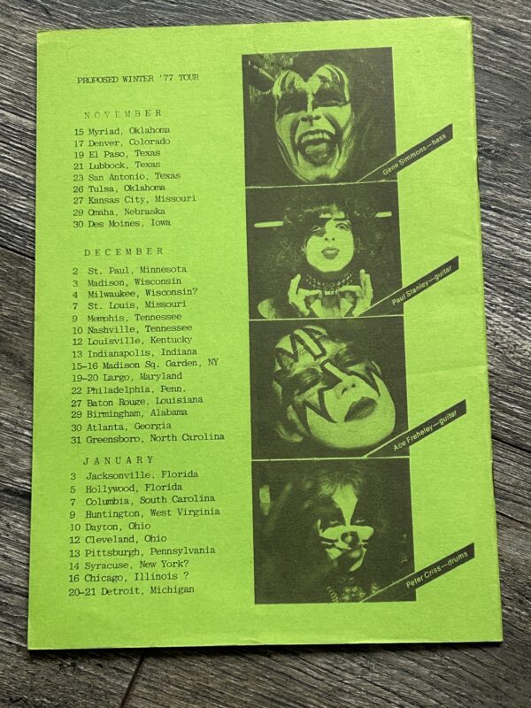 KISS Fanzine Magazine C'Mon #14 Nov 1977 Japan Japanese Vintage Kiss Aucoin - Image 2