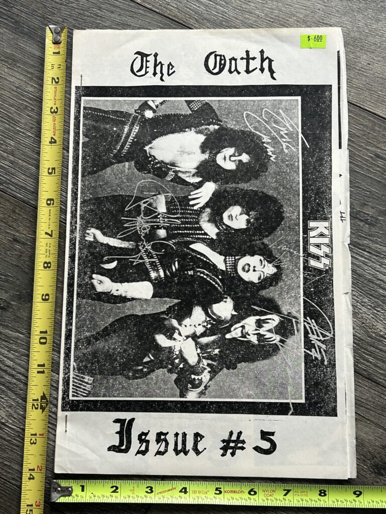 KISS Fanzine Magazine The Oath 5 1983 Creatures Of The Night Canada Vintage Kiss