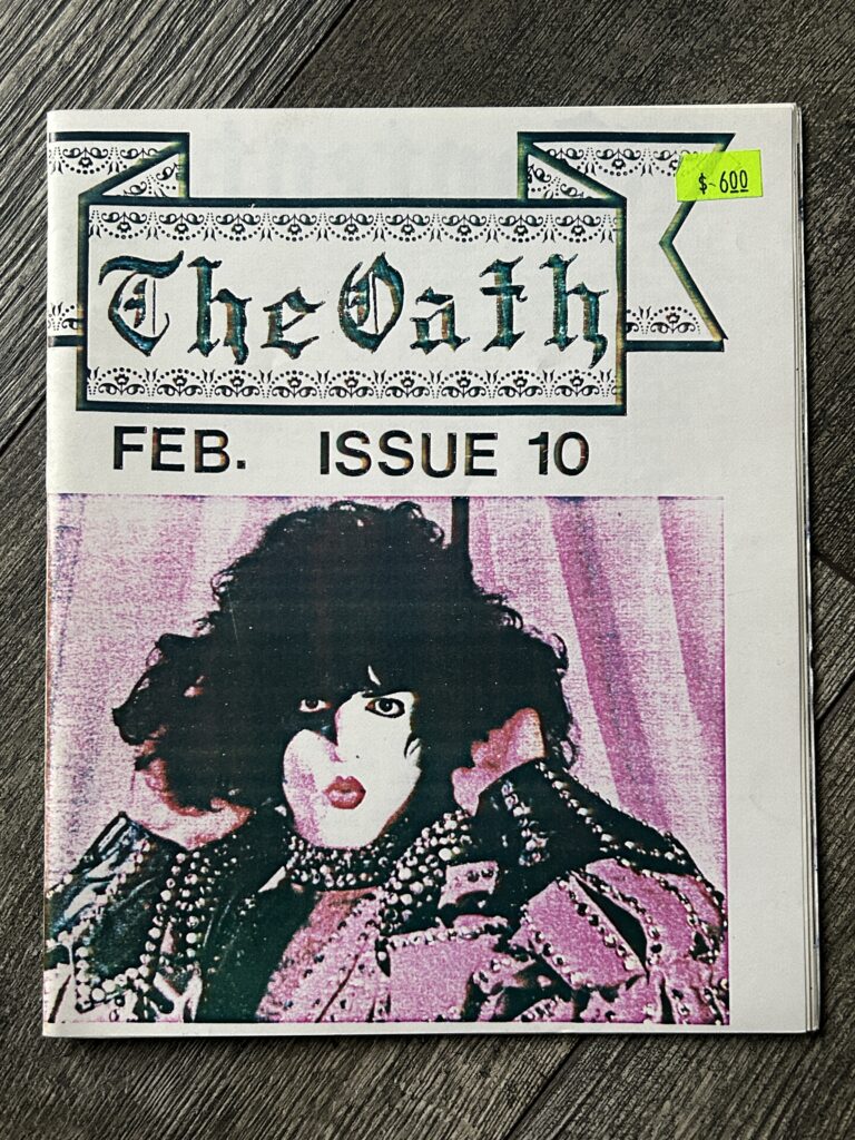 KISS Fanzine Magazine The Oath #10 1984 Lick It Up Paul Canada Vintage Kiss