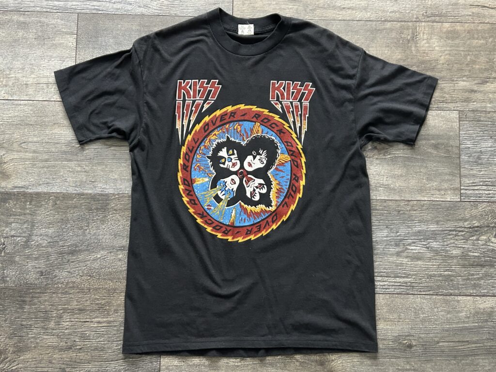 Kiss Vintage T-Shirt Rock And Roll Over XL Vintage Kiss Memorabilia Unworn 1980s