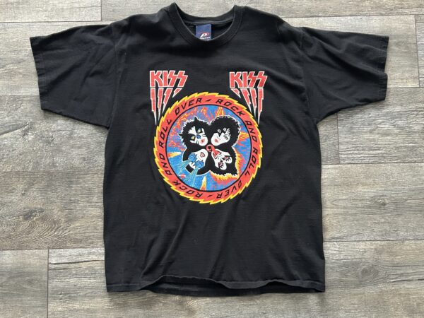 Kiss Vintage T-Shirt Rock And Roll Over L Vintage Kiss Memorabilia UNWORN 1990's