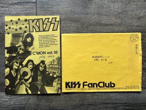 KISS Fanzine Magazine C'Mon #18 1978 Envelope Japan Japanese Vintage Kiss Aucoin