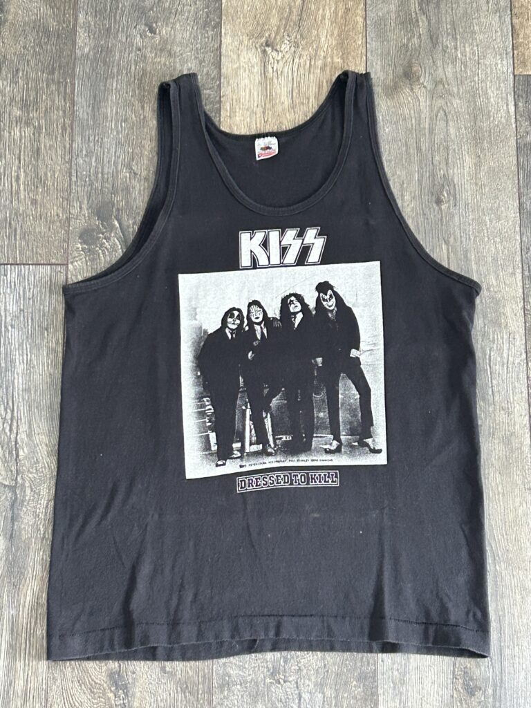 Kiss Vintage Shirt Tank Top Dressed To Kill Large Vintage Kiss Memorabilia 1990's