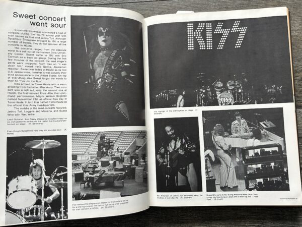 KISS Book 1976 Yearbook Indiana State University Alive Tour Vintage Kiss Aucoin