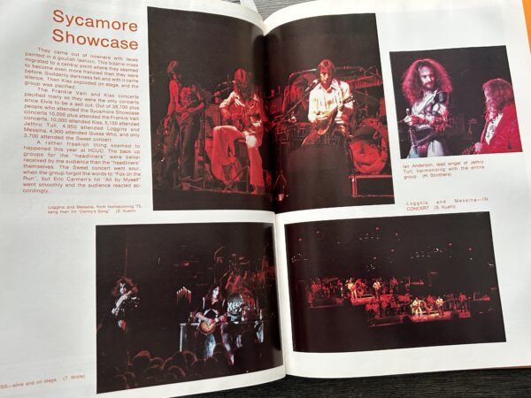 KISS Book 1976 Yearbook Indiana State University Alive Tour Vintage Kiss Aucoin