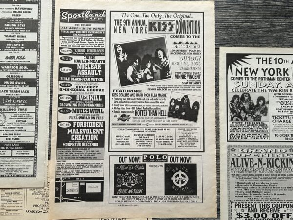 KISS Ad Advert NY Kiss Convention 1st-10th Annual 1987-1996 Vintage Kiss Aucoin - Image 9