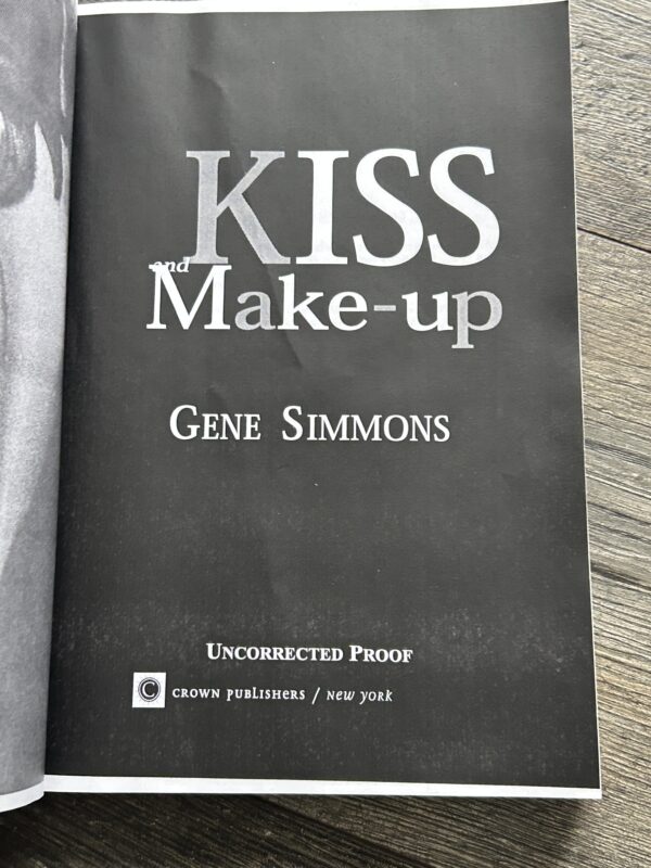 KISS Book Gene Simmons Kiss And Make-Up Uncorrected Proof Promo '02 Vintage Kiss