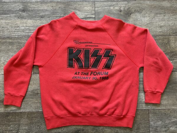 KISS Vintage Sweatshirt Asylum Concert Tour The Forum LA 1986 Large Vintage Kiss