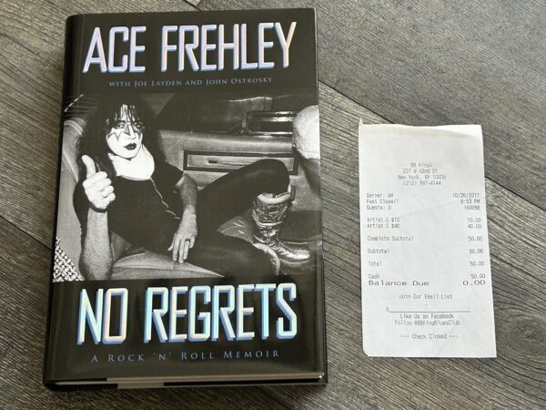 KISS Book ACE FREHLEY SIGNED AUTOGRAPH No Regrets Hardcover Book Vintage Kiss