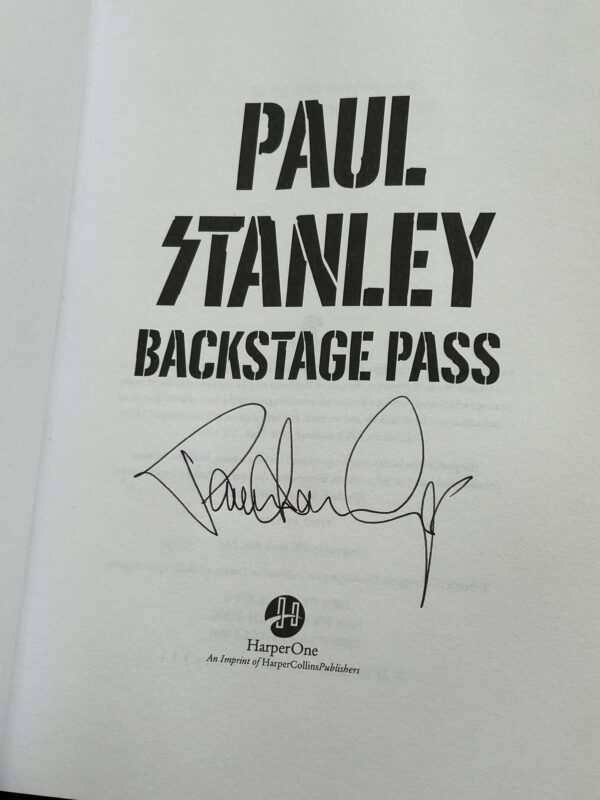 KISS Book PAUL STANLEY SIGNED AUTOGRAPH Backstage Pass Hardcover Vintage Kiss