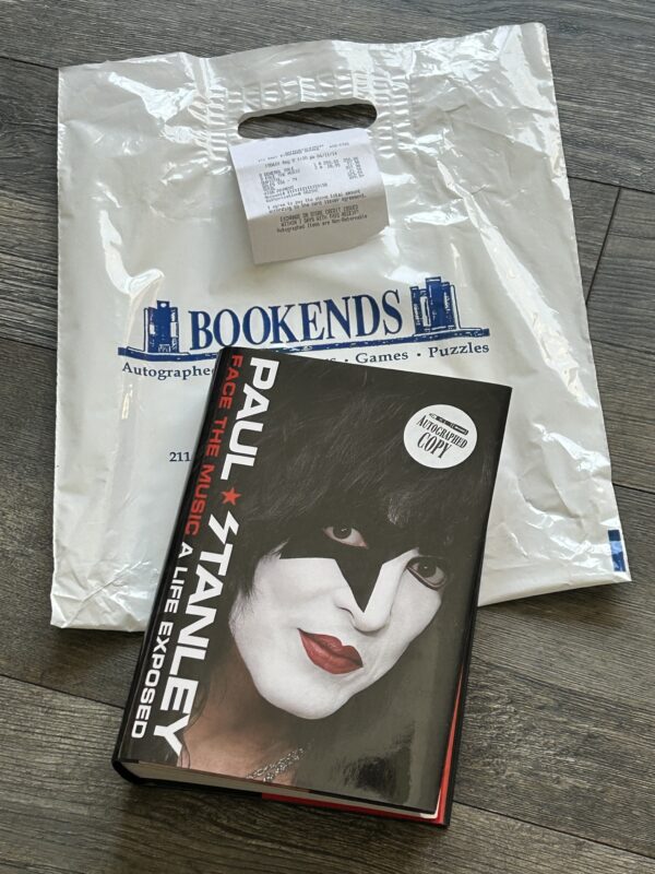 Kiss Book PAUL STANLEY SIGNED Face The Music Hardcover Vintage Kiss Bookends NJ