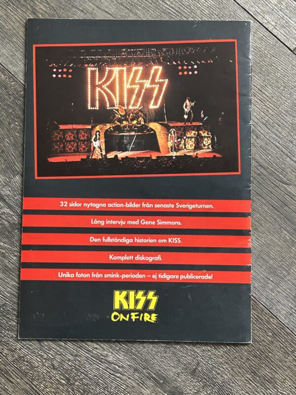 KISS Book Kiss On Fire Sweden Animalize Concert Tour Vintage Kiss Memorabilia