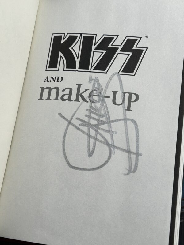 KISS Book GENE SIMMONS SIGNED TWICE AUTOGRAPH Kiss & Make-Up HC Vintage Kiss