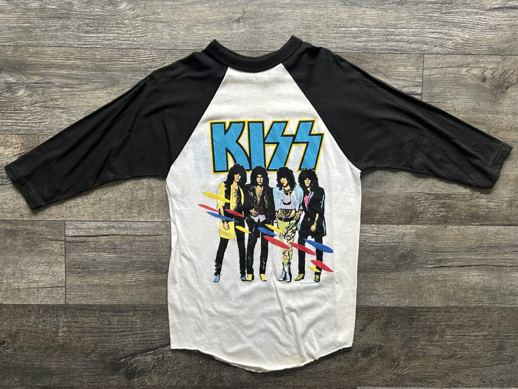 KISS Vintage Concert Shirt Raglan Jersey Asylum Tour 1985-86 Vintage Kiss UNWORN