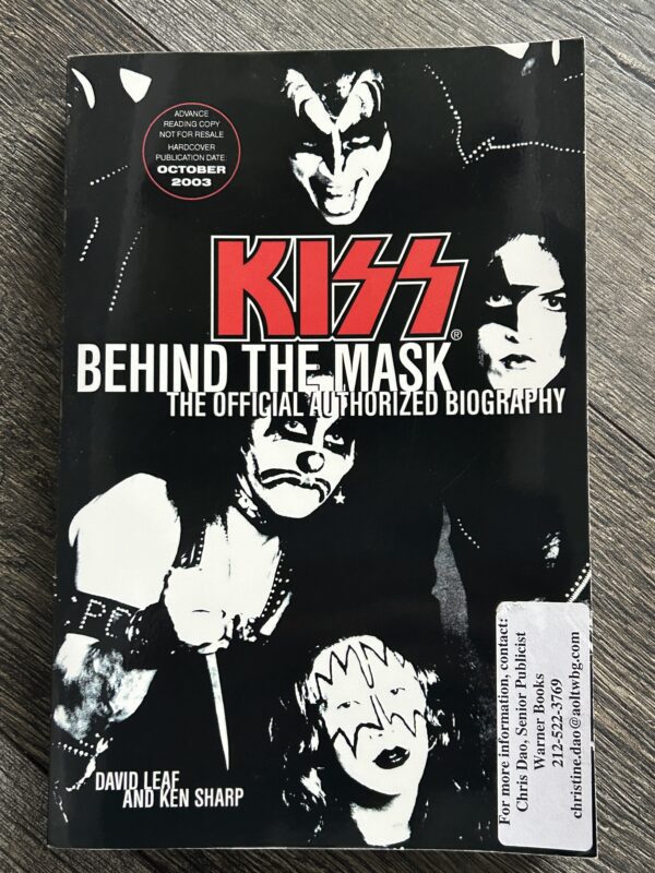 KISS Book Behind The Mask Advance Reading Uncorrected Promo Vintage Kiss Aucoin