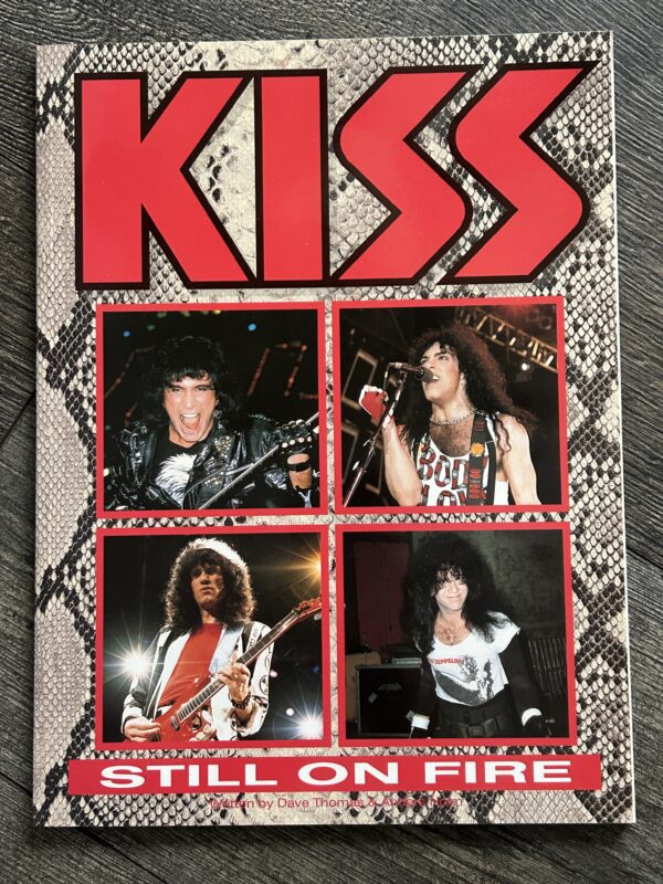 KISS Book Still On Fire Sweden Edition w/ Live Vinyl Guide 1988 Vintage Kiss