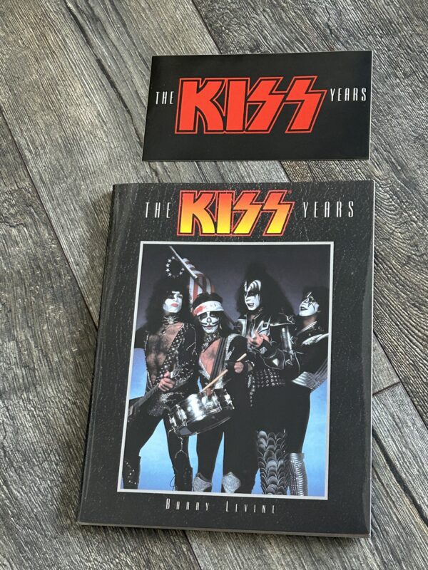 KISS Book Kiss Years Barry Levine ADVANCE COPY Promo Sticker Vintage Kiss Aucoin